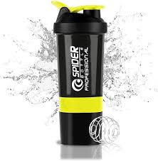 3 in 1 Spider Protein Shaker Bottle for Gym water